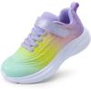 DREAM PAIRS Girls Shoes Kids Tennis Sparkle Ease Running Athletic Lightweight Sneakers for Little/Big Kids Toddler(Green/Yellow/Purple)