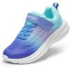 DREAM PAIRS Girls Shoes Kids Tennis Sparkle Ease Running Athletic Lightweight Sneakers for Little/Big Kids Toddler(Navy/Purple/Blue)
