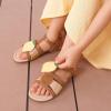 DREAM PAIRS Girls Casual Sandals Open Toe Cute Sandals(Brown)