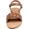 DREAM PAIRS Girls Sandals Classic Open Toe Braided Flat Sandals Summer Dress Shoes(Brown)