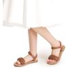 DREAM PAIRS Girls Sandals Classic Open Toe Braided Flat Sandals Summer Dress Shoes(Brown)