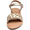 DREAM PAIRS Girls Sandals Classic Open Toe Braided Flat Sandals Summer Dress Shoes(Gold)