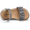 DREAM PAIRS Girls Sandals Open-Toe Princess Dress Flat Sandals Summer Shoes(Toddler/Little Kid)(Black)