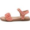 DREAM PAIRS Girls Sandals Open-Toe Princess Dress Flat Sandals Summer Shoes(Toddler/Little Kid)(Orange)