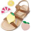 DREAM PAIRS Girls Casual Sandals Open Toe Cute Sandals(Brown)