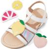 DREAM PAIRS Girls Casual Sandals Open Toe Cute Sandals(White)