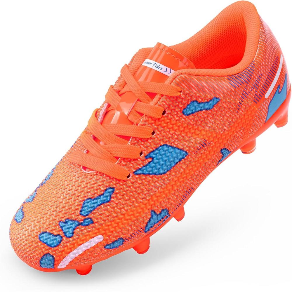 imageDREAM PAIRS Boys Girls Soccer Cleats Kids Football Shoes for LittleBig KidOrange