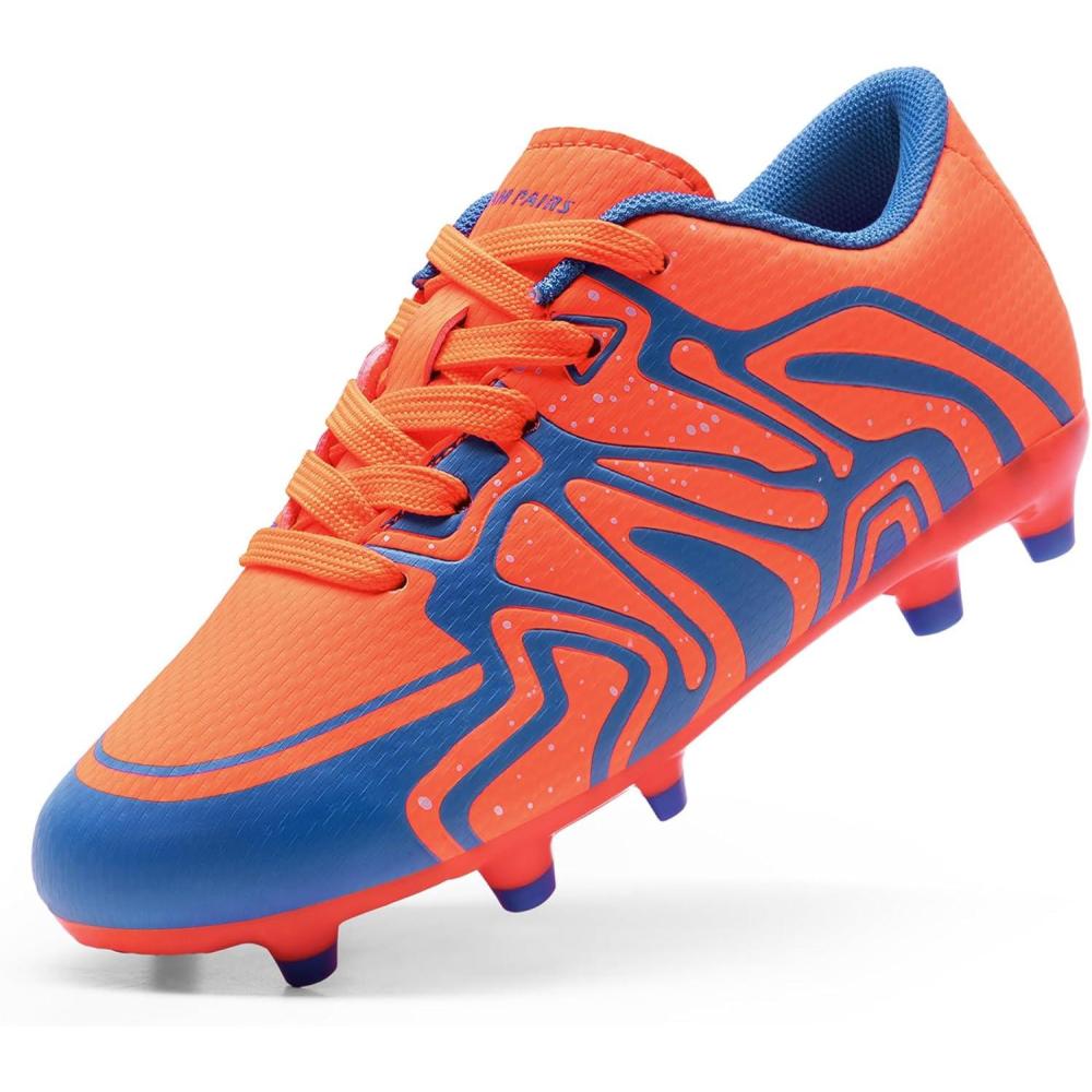 imageDREAM PAIRS Boys Girls Soccer Cleats Youth Firm Groud Baseball Cleats Sport Athletic Outdoor Trainning Football Shoes for LittleBig KidOrange