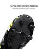 DREAM PAIRS Boys Football Cleats Youth High Top Firm Ground Soccer Shoes for Little/Big Kids(Black/Neon/Green)