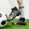 DREAM PAIRS Boys Football Cleats Youth High Top Firm Ground Soccer Shoes for Little/Big Kids(Black/Neon/Green)