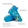 DREAM PAIRS Boys Football Cleats Youth High Top Firm Ground Soccer Shoes for Little/Big Kids(Blue)