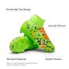DREAM PAIRS Boys Football Cleats Youth High Top Firm Ground Soccer Shoes for Little/Big Kids(Neon Green)