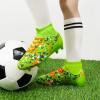 DREAM PAIRS Boys Football Cleats Youth High Top Firm Ground Soccer Shoes for Little/Big Kids(Neon Green)