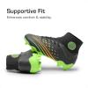 DREAM PAIRS Boys Girls Football Cleats Youth Firm Groud Outdoor Trainning Athletic Sport High Top Soccer Shoes for Little/Big Kid(Black/Neon Green)