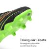 DREAM PAIRS Boys Girls Football Cleats Youth Firm Groud Outdoor Trainning Athletic Sport High Top Soccer Shoes for Little/Big Kid(Black/Neon Green)