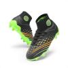 DREAM PAIRS Boys Girls Football Cleats Youth Firm Groud Outdoor Trainning Athletic Sport High Top Soccer Shoes for Little/Big Kid(Black/Neon Green)