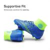 DREAM PAIRS Boys Girls Football Cleats Youth Firm Groud Outdoor Trainning Athletic Sport High Top Soccer Shoes for Little/Big Kid(Navy/Neon Green)