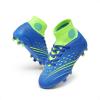 DREAM PAIRS Boys Girls Football Cleats Youth Firm Groud Outdoor Trainning Athletic Sport High Top Soccer Shoes for Little/Big Kid(Navy/Neon Green)