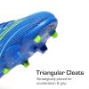 DREAM PAIRS Boys Girls Football Cleats Youth Firm Groud Outdoor Trainning Athletic Sport High Top Soccer Shoes for Little/Big Kid(Navy/Neon Green)