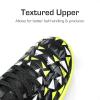 DREAM PAIRS Boys Girls Indoor Sneakers Lace Up Sport Athletic Casual IC Youth Futsal Football Soccer Shoes for Little/Big Kid(Black/Neon/Green)