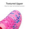 DREAM PAIRS Boys Girls Indoor Sneakers Lace Up Sport Athletic Casual IC Youth Futsal Football Soccer Shoes for Little/Big Kid(Hot Pink)