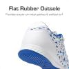 DREAM PAIRS Boys Girls Indoor Sneakers Lace Up Sport Athletic Casual IC Youth Futsal Football Soccer Shoes for Little/Big Kid(White/Navy)