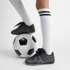 DREAM PAIRS Boys Girls Indoor Turf Soccer Cleats Lace Up Athletic Youth Futsal Football Shoes for Little/Big Kid(Black/Dark Grey/White)