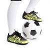 DREAM PAIRS Boys Girls Indoor Turf Soccer Cleats Lace Up Athletic Youth Futsal Football Shoes for Little/Big Kid(Black/Neon Green)