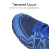 DREAM PAIRS Boys Girls Indoor Turf Soccer Cleats Lace Up Athletic Youth Futsal Football Shoes for Little/Big Kid(Navy/Royal/White)