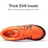 DREAM PAIRS Boys Girls Indoor Turf Soccer Cleats Lace Up Athletic Youth Futsal Football Shoes for Little/Big Kid(Orange)