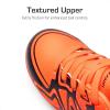 DREAM PAIRS Boys Girls Indoor Turf Soccer Cleats Lace Up Athletic Youth Futsal Football Shoes for Little/Big Kid(Orange)
