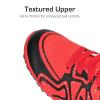 DREAM PAIRS Boys Girls Indoor Turf Soccer Cleats Lace Up Athletic Youth Futsal Football Shoes for Little/Big Kid(Red/Black/White)