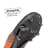 DREAM PAIRS Boys Girls Outdoor Sport Football Shoes Soccer Cleats for Little/Big Kid(Black/Orange)