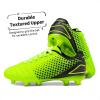 DREAM PAIRS Boys Girls Outdoor Sport Football Shoes Soccer Cleats for Little/Big Kid(Neon/Green/Black)