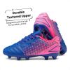 DREAM PAIRS Boys Girls Outdoor Sport Football Shoes Soccer Cleats for Little/Big Kid(Royal/Blue/Fuchsia)