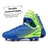 DREAM PAIRS Boys Girls Outdoor Sport Football Shoes Soccer Cleats for Little/Big Kid(Royal/Blue/Neon/Green)