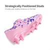 DREAM PAIRS Boys Girls Soccer Cleats Kids Football Shoes for Little/Big Kid SDSO2307K(Pink/Purple)