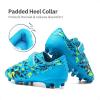 DREAM PAIRS Boys Girls Soccer Cleats Kids Football Shoes for Little/Big Kid SDSO2307K(Royal Blue/Neon Green)