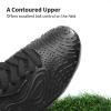 DREAM PAIRS Boys Girls Soccer Cleats Kids Football Shoes for Little/Big Kid(Black/Grey)