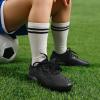 DREAM PAIRS Boys Girls Soccer Cleats Kids Football Shoes for Little/Big Kid(Black/Grey)