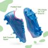 DREAM PAIRS Boys Girls Soccer Cleats Kids Football Shoes for Little/Big Kid(Blue/Hot Pink)