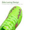 DREAM PAIRS Boys Girls Soccer Cleats Kids Football Shoes for Little/Big Kid(Neon Green)