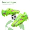 DREAM PAIRS Boys Girls Soccer Cleats Kids Football Shoes for Little/Big Kid(Neon Green)
