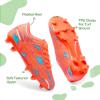 DREAM PAIRS Boys Girls Soccer Cleats Kids Football Shoes for Little/Big Kid(Orange)