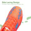 DREAM PAIRS Boys Girls Soccer Cleats Kids Football Shoes for Little/Big Kid(Orange)
