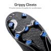 DREAM PAIRS Boys Girls Soccer Cleats Youth Firm Groud Athletic Outdoor Trainning Football Shoes for Little/Big Kid(Black/Blue)