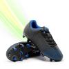 DREAM PAIRS Boys Girls Soccer Cleats Youth Firm Groud Athletic Outdoor Trainning Football Shoes for Little/Big Kid(Black/Blue)