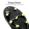 DREAM PAIRS Boys Girls Soccer Cleats Youth Firm Groud Athletic Outdoor Trainning Football Shoes for Little/Big Kid(Black/Neon Green)