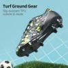 DREAM PAIRS Boys Girls Soccer Cleats Youth Firm Groud Athletic Outdoor Trainning Football Shoes for Little/Big Kid(Black/Neon/Green)