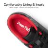 DREAM PAIRS Boys Girls Soccer Cleats Youth Firm Groud Athletic Outdoor Trainning Football Shoes for Little/Big Kid(Black/Red)